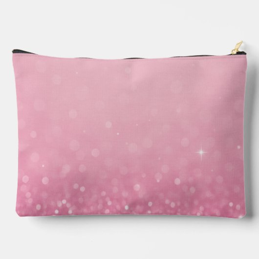 Roze Glitter Print Cut Naaizak met Initialen Etui (Achterkant)