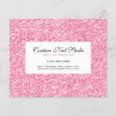 Roze Glitter Print Nagels Menu Lijst (Achterkant)