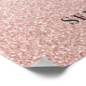 Roze Glitter Quinceañera 15th Birthday Welcome Poster (Hoek)