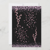 Roze Glitter Rhinestones 42e Verjaardagsfeestje  Kaart (Achterkant)