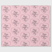 Roze Glitter Romantisch Script Valentijnsdag Cadeaupapier (Vlak)