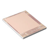 Roze Glitter Roos Gold Sparkle Faux Notitieblok (Schuin)
