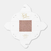 Roze Glitter Roos Gold Sweet 16 Naam Mini Takeout Bedankdoosjes (Uitgevouwen)