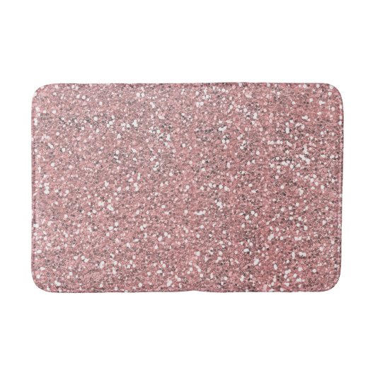 Roze Glitter Rose Goud Blush Glam Glittershine Badmat (Voorkant)