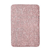 Roze Glitter Rose Goud Blush Glam Glittershine Badmat (Voorkant Verticaal)