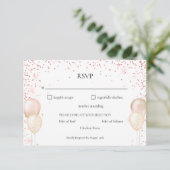Roze Glitter RSVP Special Occasion Kaart (Staand voorkant)