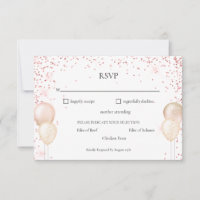 Roze Glitter RSVP Special Occasion Kaart