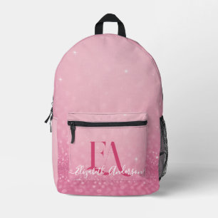 Roze Glitter Rugzak met Initialen & Naam