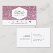 ROZE GLITTER Salon Loyalty Kaart (Voorkant / Achterkant)
