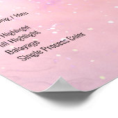 Roze Glitter Salon Prijslijsten Poster (Hoek)