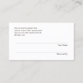 Roze Glitter Salon Referral Customer Loyalty (Achterkant)