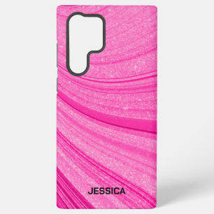 Roze glitter samsung galaxy hoesje