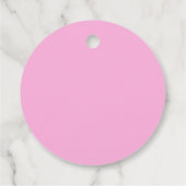 Roze glitter schattige ballon no.5 girly 5e verjaa bedankjes labels (Achterkant)