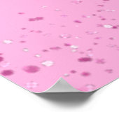 Roze glitter schattige ballon no.5 girly 5e verjaa poster (Hoek)