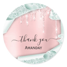 Roze glitter-schijven Bridal Sweet16th - Mint