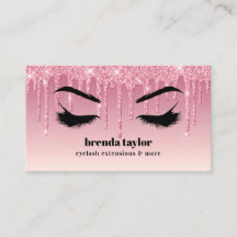 Roze glitter-schijven Eyelash Browbar professionee