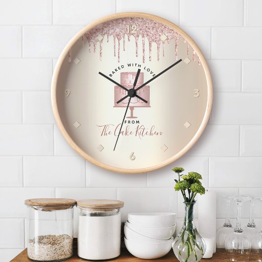 Roze glitter-schijven gebakken bakkerij gebakken b