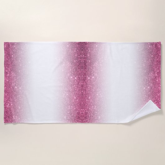 Roze Glitter Schittering Fancy Glamour – Envelope  Strandlaken (Voorkant)