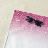 Roze Glitter Schittering Fancy Glamour – Envelope  Strandlaken (In situ)