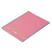Roze Glitter Schittering Notitieboek (Linkerzijde)