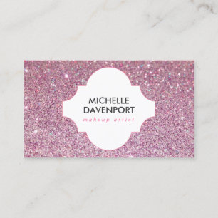 ROZE GLITTER SCHOONHEID, MAKE-UP KUNSTENAAR, SALON VISITEKAARTJE