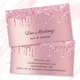 Roze Glitter Schoonheid Visitekaartje