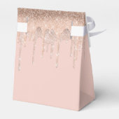 Roze glitter schrijft Happy Birthday Napkins Bedankdoosjes (Achterkant)