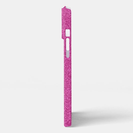 Roze Glitter Script Modern iPhone Case Hoesje (Linkerkant)