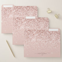 Roze Glitter Scriptie Office Mapmappen