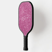 Roze glitter scriptnaam pickleball paddle (Links)