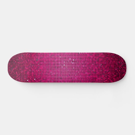 Roze Glitter Sequin Disco Glitz Comp Skateboard (Horizontaal)