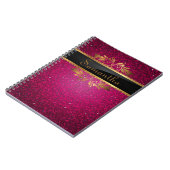 Roze Glitter Sequin Disco Glitz Spiral notebook Notitieboek (Linkerzijde)