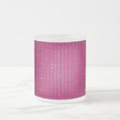 Roze Glitter Sequin Frosted Glass Coffee Mok Cup (Center)