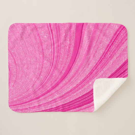 Roze glitter sherpa deken (Voorkant (horizontaal))