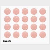 Roze Glitter Shimmer Custom Ronde Sticker (Vel)
