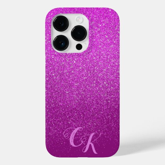 Roze Glitter Shimmer Gepersonaliseerde Telefoonhoe Case-Mate iPhone Case (Achterkant)