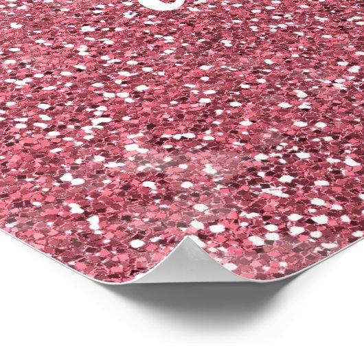 Roze glitter Shine Bright Diamond Poster (Hoek)