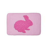Roze Glitter Silhouette Bunny Rabbit Bath Mat (Voorkant)