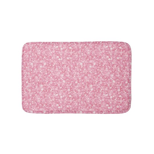 Roze Glitter Silver Badmat (Voorkant)
