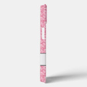 Roze Glitter Silver Gradient Accessoire Monogram Case-Mate iPhone Case (Achterkant / Rechts)