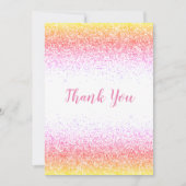  roze glitter Simple Moderne-kaart voor dank Bedankkaart (Voorkant)