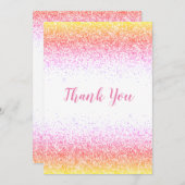  roze glitter Simple Moderne-kaart voor dank Bedankkaart (Voorkant / Achterkant)