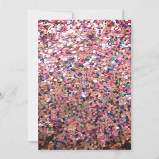 Roze glitter Sjabloon Kaart (Voorkant)