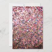 Roze glitter Sjabloon Kaart (Achterkant)