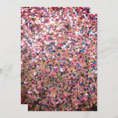 Roze glitter Sjabloon Kaart (Voorkant / Achterkant)