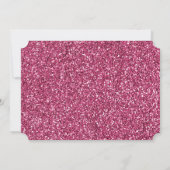 roze glitter slaat de datum op save the date (Achterkant)