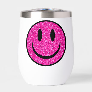 Roze Glitter Smile Face