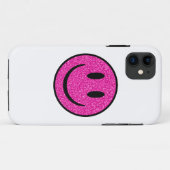 Roze Glitter Smile Face Case-Mate iPhone Case (Achterkant (horizontaal))