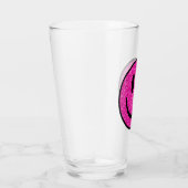 Roze Glitter Smile Face Glas (Rechts)