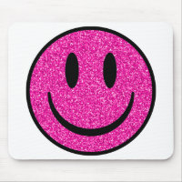 Roze Glitter Smile Face